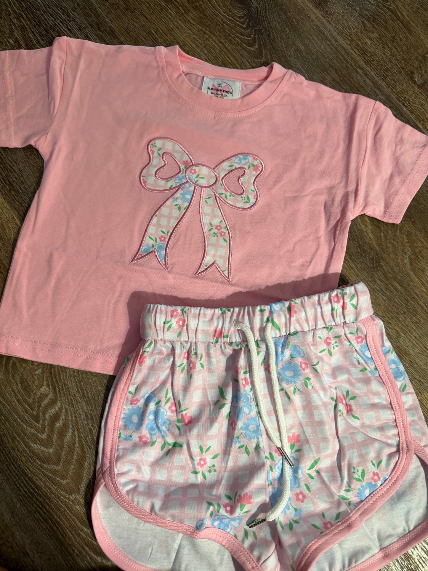 Floral bow short set