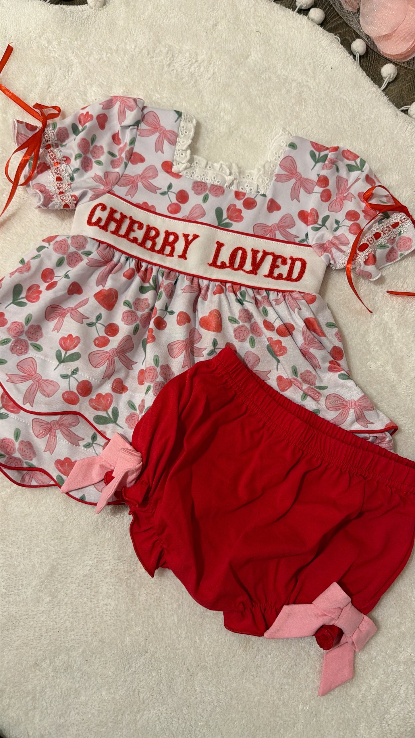Cherry Loved Diaper Set