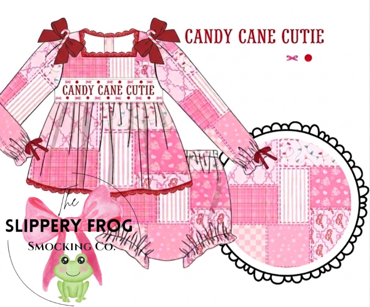 Candy cane cutie- bloomer set