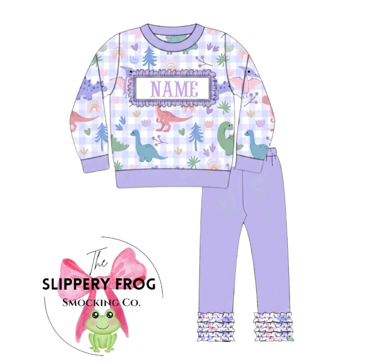 🦕Dino ruffle legging set