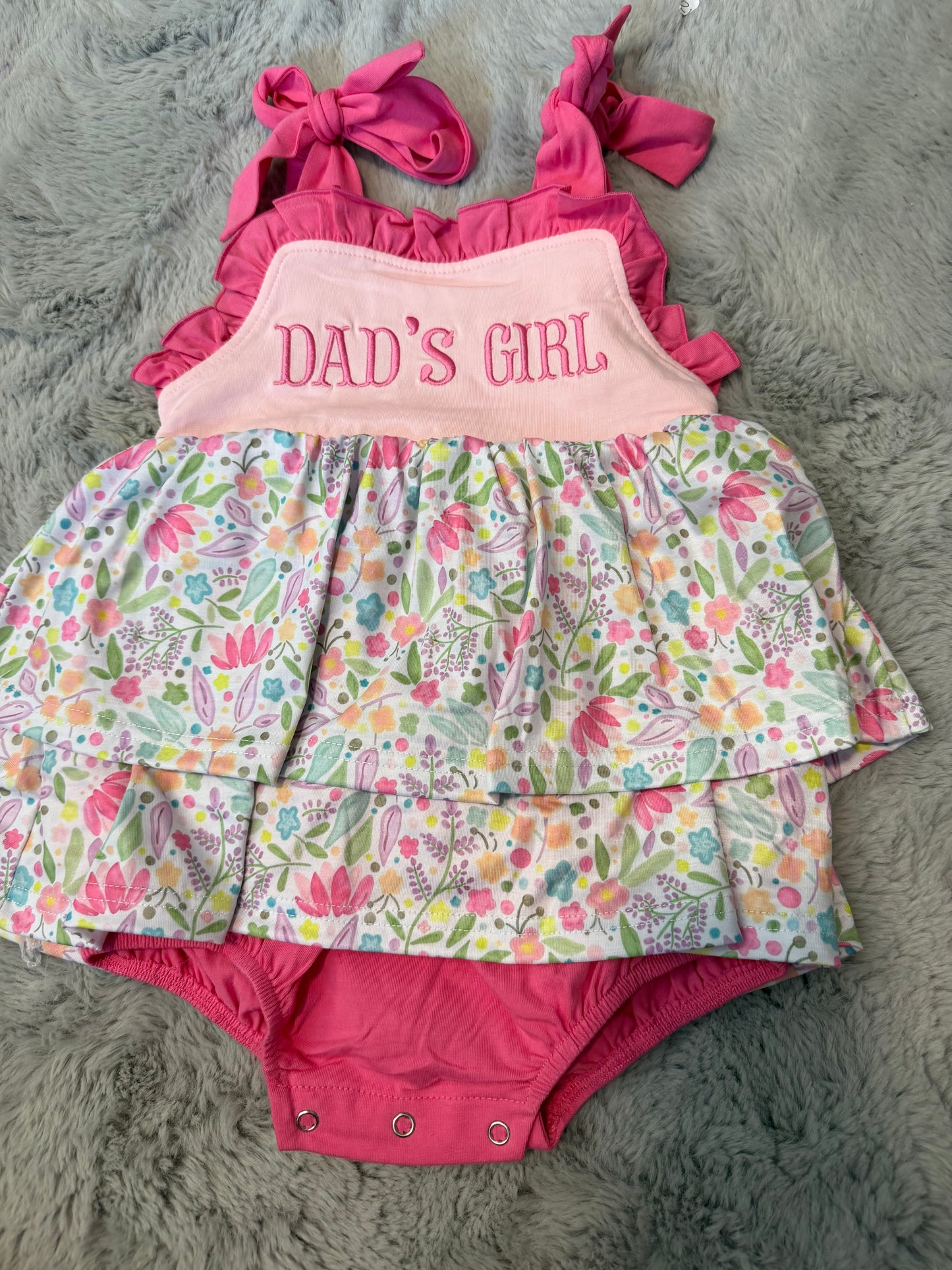 Dad’s girl floral bubble