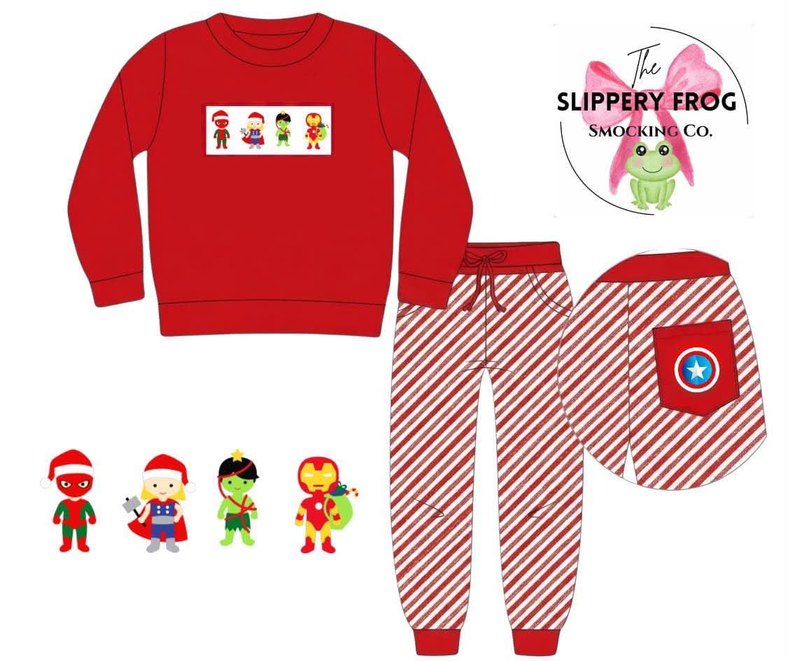 Christmas Hero Boy Jogger Set