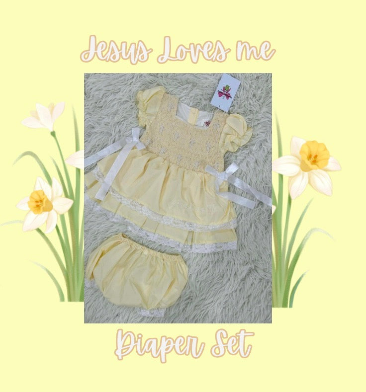 RTS: Jesus Loves Me Diaper Set