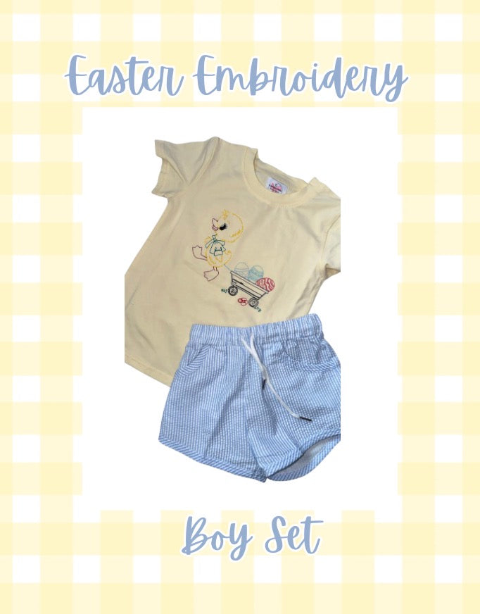 RTS: Easter Embroidery Boy Set