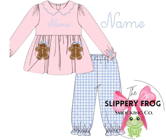 Gingerbread Girls Diaper Set