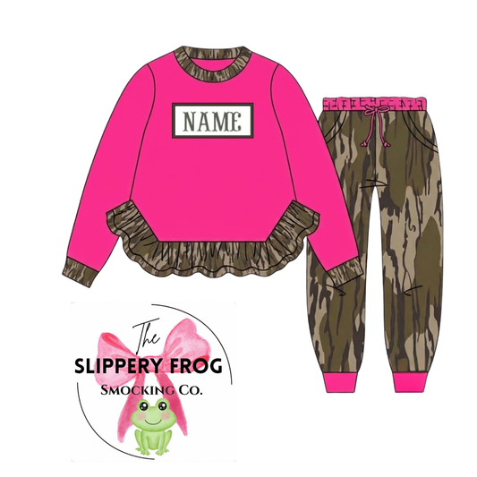 🦌Camo cutie girl jogger set