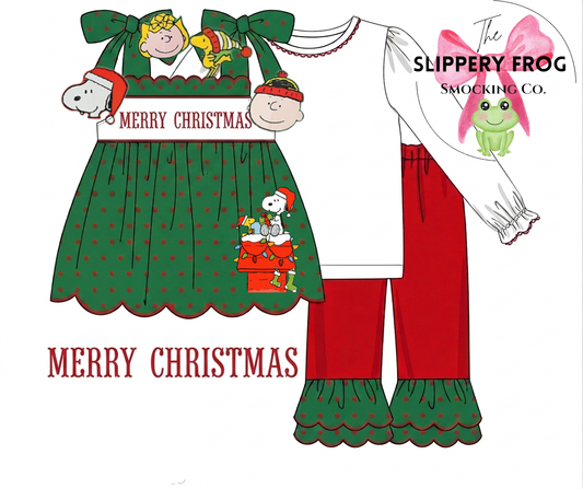 Merry Christmas 3 piece girl pant set