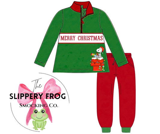 Merry Christmas boy jogger set