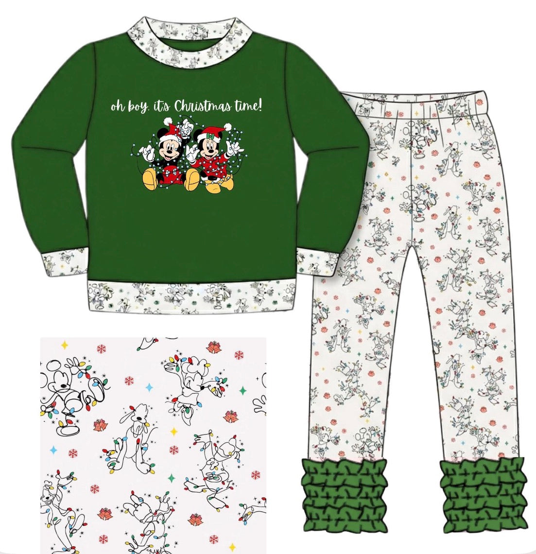 🎄Oh boy it’s Christmas legging set