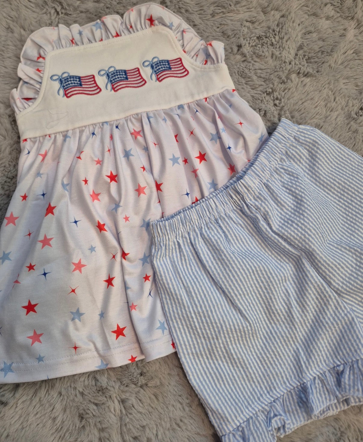 Flag and stars short set