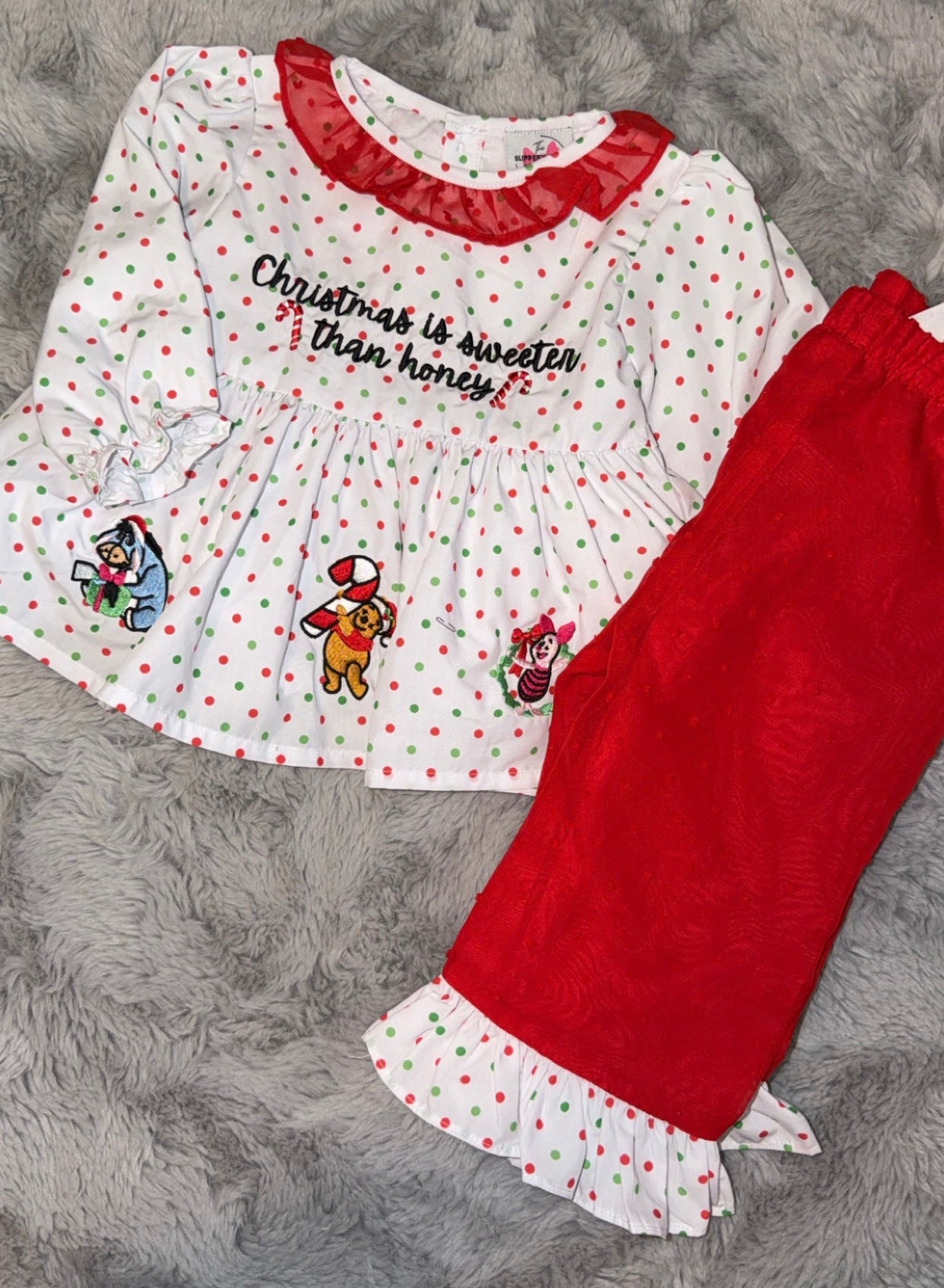 Sweeter than honey Christmas pant set