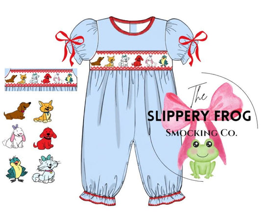 ❤️Big Red Dog Girl Romper🐾