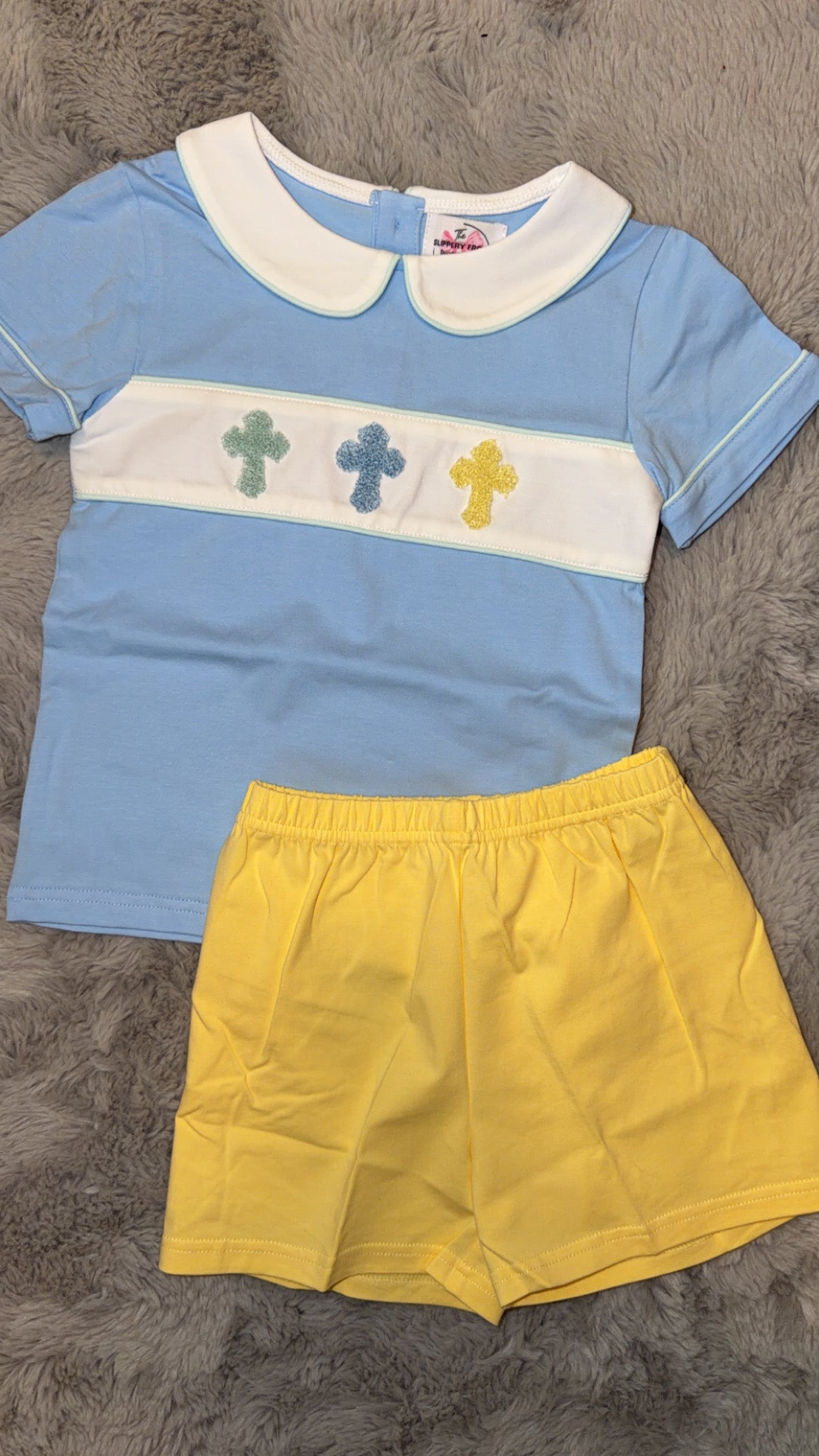 Cross boy short set