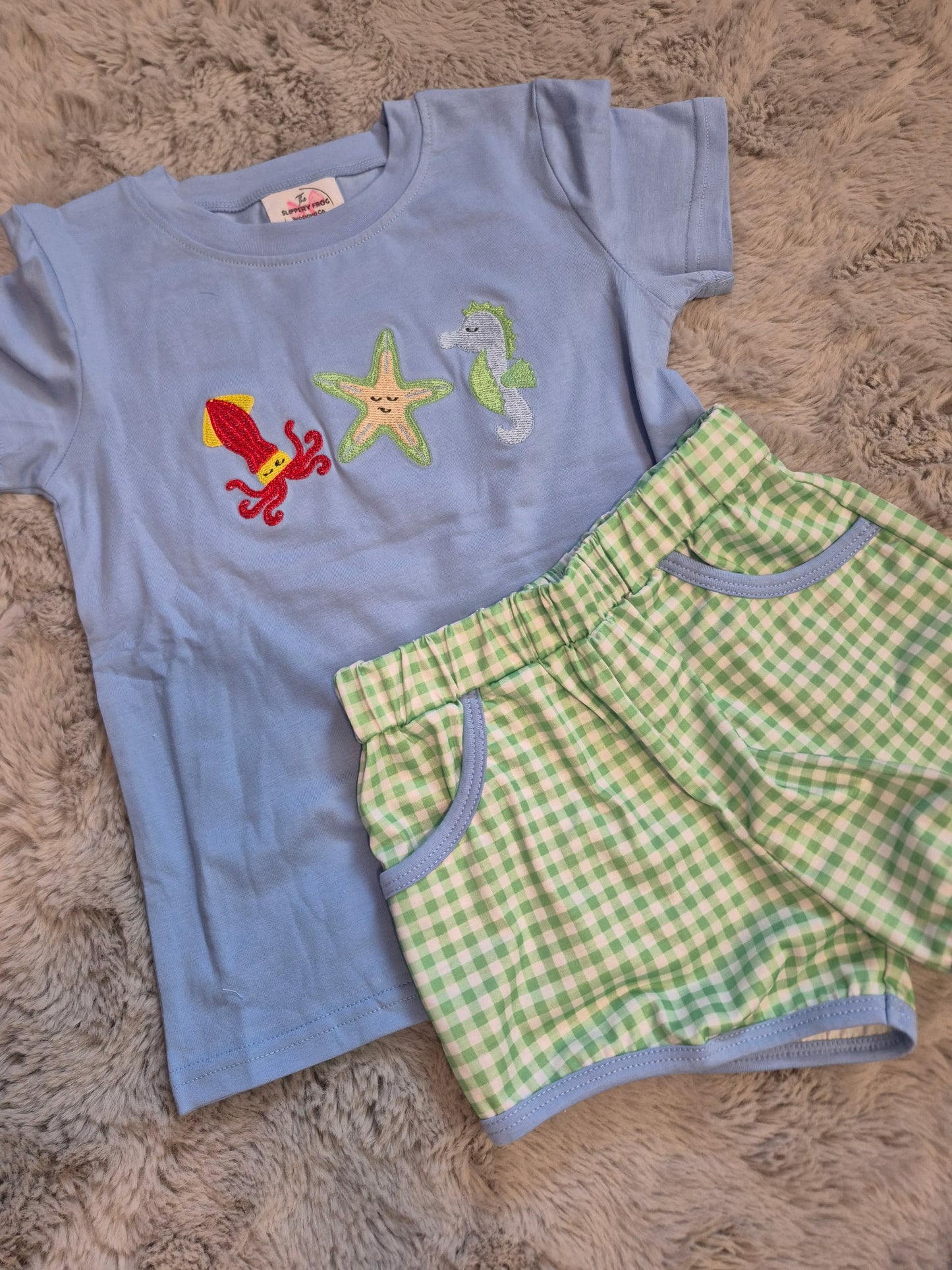 Seahorse boy short set
