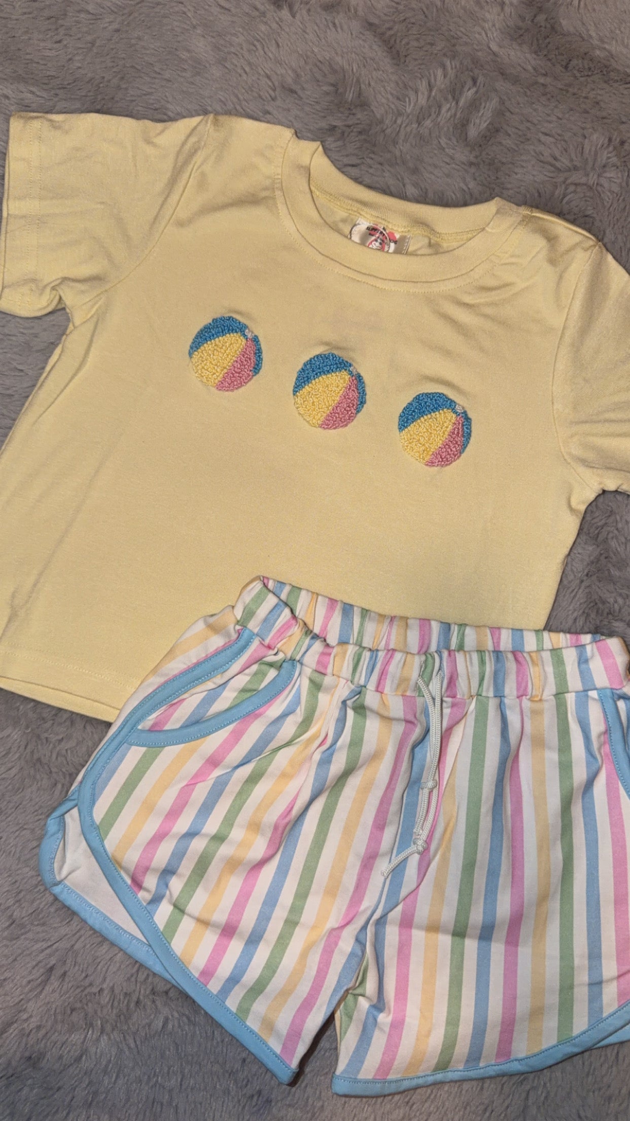 Havin’ A Ball- Hand French Knot Boy Short set