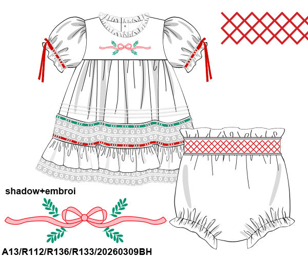 Heriloom Christmas- bloomer set