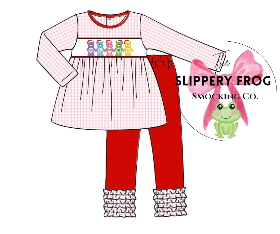 Bear Christmas girl legging set