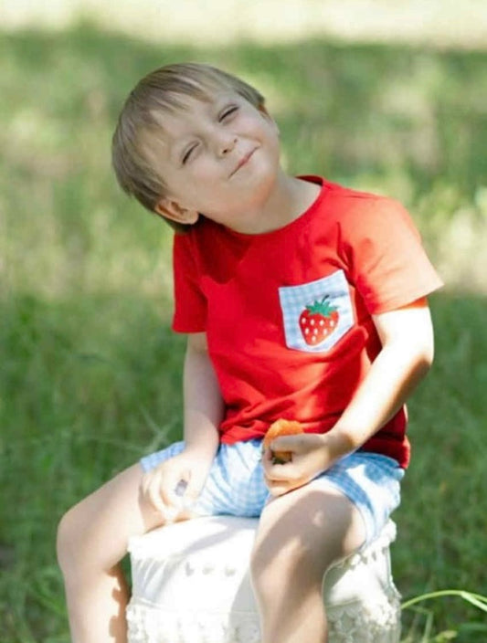 Boys Strawberry Short Set