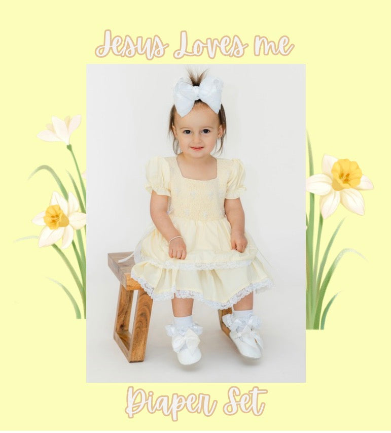 RTS: Jesus Loves Me Diaper Set