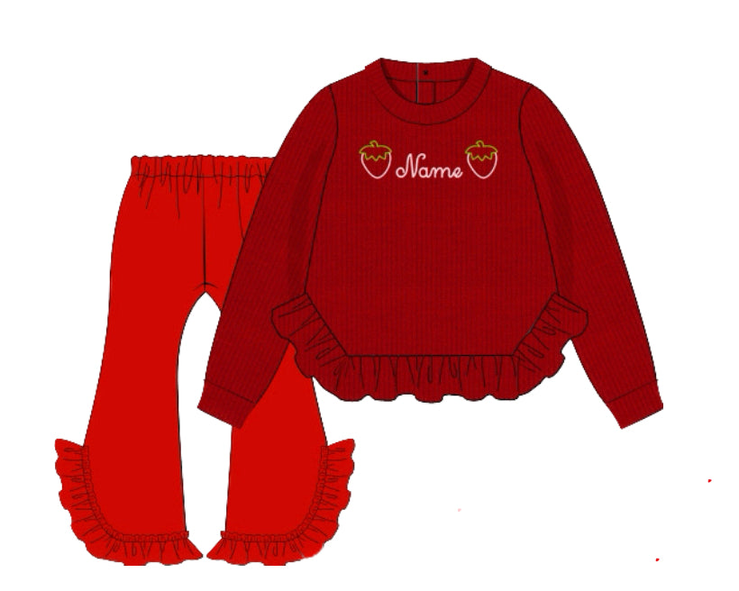 Girly Sweater Set: Strawberry